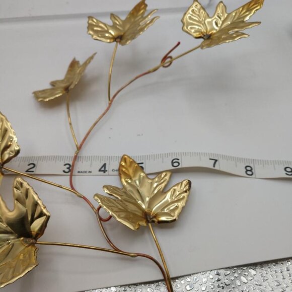 Homco Brass and Copper Maple Leaves Wall Decor-Mid Century Modern - Picture 3 of 5